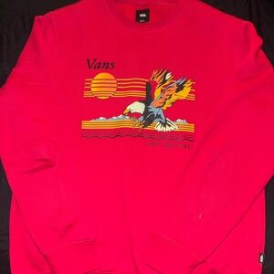 Vans Bold Red Graphic Crewneck Sweater